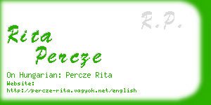 rita percze business card